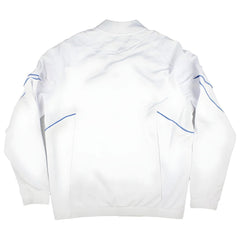 Giacca da viaggio Italia Rugby FIR 2026 bianca con zip lunga.