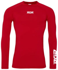 T-shirt RGR baselayer rossa a manica lunga da uomo