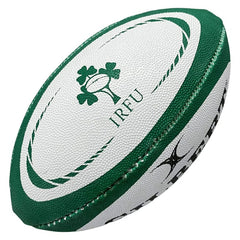 Pallone da rugby Gilbert Ireland: Mini pallone da rugby con logo IRFU e design a trifoglio. Il gadget per Rugby Ideale , ottimo anche come oggetto da esposizione.