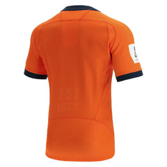 Maglia Rugby Edimburgo Away Arancio Authentic: Orange Edinburgh Rugby away jersey, back view