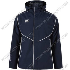 giacca antivento/pioggia canterbury club blu zip lunga