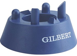 Piazzola alta Gilbert blu per rugby, con logo in rilievo.