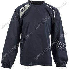 Giacca da rugby BLK Tek blu da uomo, con dettagli grigi e bianchi.
