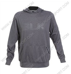 Felpa con cappuccio BLK Storm grigia, in tessuto tecnico, ideale per il rugby.