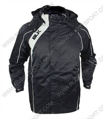 Giacca invernale BLK Stratus nera da uomo con dettagli bianchi.