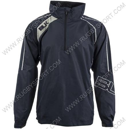 giacca antivento/pioggia mezza zip blk tek IV blu