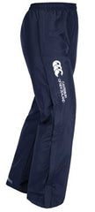 Pantalone da allenamento Canterbury blu scuro con logo, modello open hem.