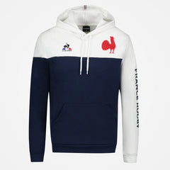 Felpa Rugby Francia con Cappuccio Bicolore Fan Ufficiale