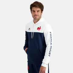 Felpa Rugby Francia con Cappuccio Bicolore Fan Ufficiale