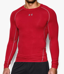 Maglia a manica lunga Under Armour HeatGear rossa da uomo.