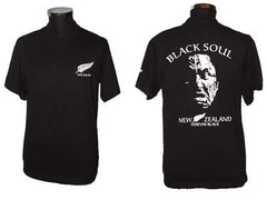 t-shirt black soul maori bambino