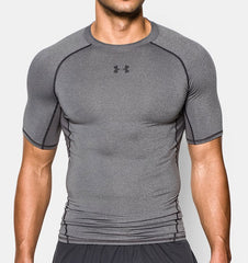 Maglia tecnica Under Armour Heatgear Armour grigia a maniche corte da uomo.