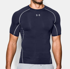 Maglia tecnica Under Armour HeatGear a maniche corte blu navy da uomo.