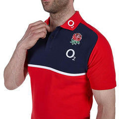 polo inghilterra rugby training blu-rosso