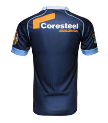 Maglia da allenamento rugby Northland blu scuro con logo Coresteel Buildings