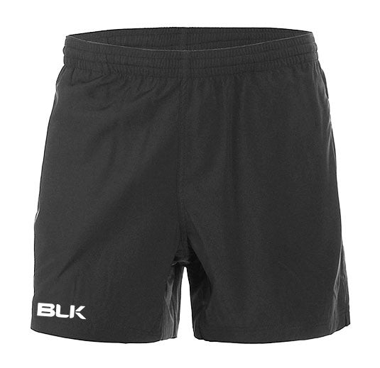 Pantaloncini da palestra BLK neri da uomo, design semplice e funzionale.
