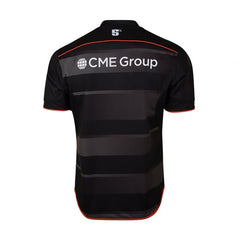 Maglia rugby Saracens home 2016/17 da bambino, retro, con logo CME Group.