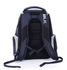 Zaino Blk Sport STRATUS blu, vista posteriore con spallacci imbottiti e logo BLK.