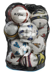 Sacca in rete mesh Mitre per palloni da calcio, capiente e resistente.