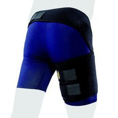 Supporto basso ventre neox nero per uomo, con chiusura a velcro e inserti.