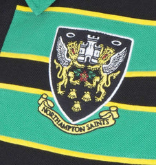 Polo da rugby vintage Northampton Saints con stemma ricamato.