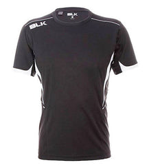 Maglia BLK Tek V da uomo, colore nero con inserti bianchi sui fianchi e maniche.