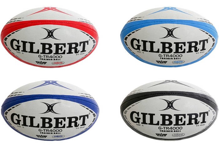 Pallone Rugby Taglia 4 Pallone Da Rugby Gilbert G-TR4000 - Per Allenamento, Uomo, Colore Rosso Pallone Cucito A Mano Rugby
