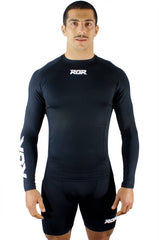 Maglia RGR Thermo Nero a manica lunga da uomo, ideale per il rugby.