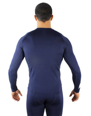 Maglia termica RGR da uomo blu, manica lunga, vista posteriore.