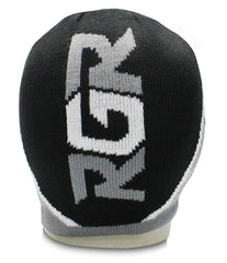 Berretto invernale RGR Storm nero e grigio con logo RGR in rilievo.