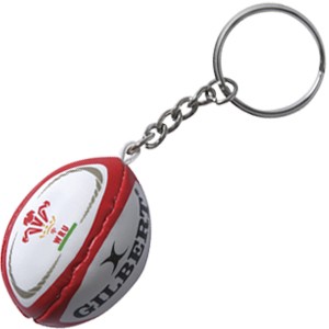 Palloncino portachiavi ufficiale Galles WRU, rosso e bianco, Gilbert