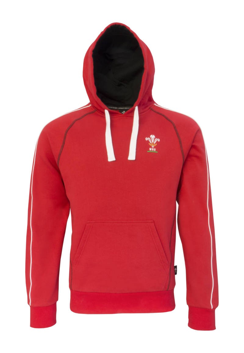 Felpa con cappuccio rossa da bambino WRU Galles Rugby