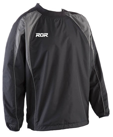 Top allenamento Elite RGR nero-grigio con logo RGR visibile