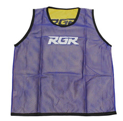Fratino double face RGR per allenamento rugby, reversibile blu/giallo.