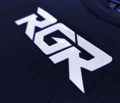 Scaldamuscolo RGR Performance blu bambino con logo in rilievo.