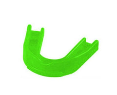 Paradenti da rugby color verde brillante, modello sagomato per la massima protezione.