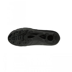 Suola nera per scarpini da calcio Mizuno Monarcida Neo Select JR con tacchetti multidirezionali.