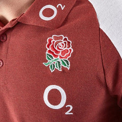 Polo Inghilterra Rugby Vapodri Cotone Piquet 2019-20 bordo