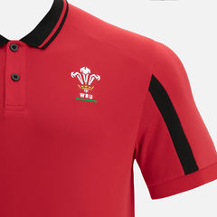 Polo Rugby Galles Staff tech rosso