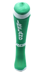 Calze da rugby RGR Nazionale Irlanda verdi con logo bianco.