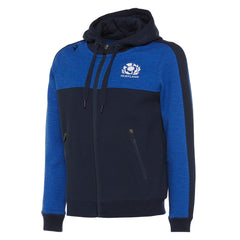Felpa rugby scozia ragazzo 2020 cappuccio bicolore zip lunga