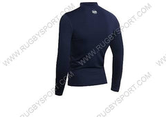 Maglia da rugby ArmourFit Cold MLunga blu, girocollo, da uomo.