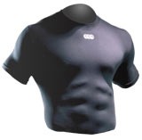 t-shirt armourfit cold manica corta nero