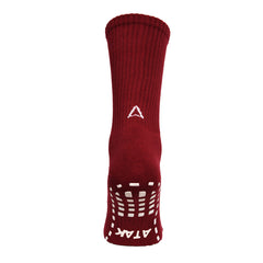 Calza ATK SHOX MID BORDO con grip antiscivolo e logo A.