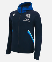 Giacca Anthem Macron Scozia Rugby 2022/23 blu navy con cappuccio