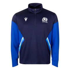 Felpa scozia rugby 2023 polar macron mezza zip