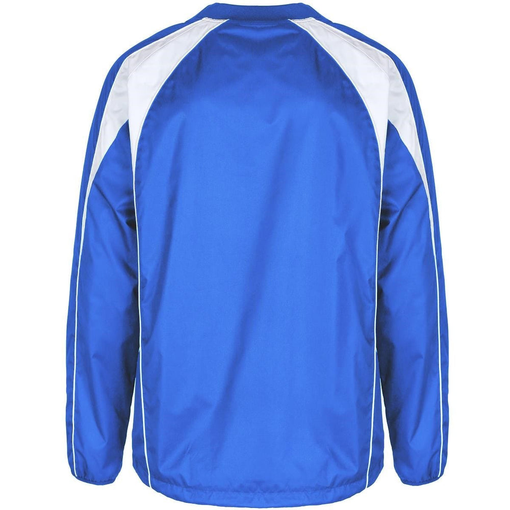 Top allenamento Elite RGR azzurro e bianco, retro vista.