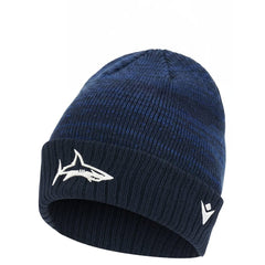 Zuccotto da rugby blu navy con logo squalo Sale Sharks e logo squadra.