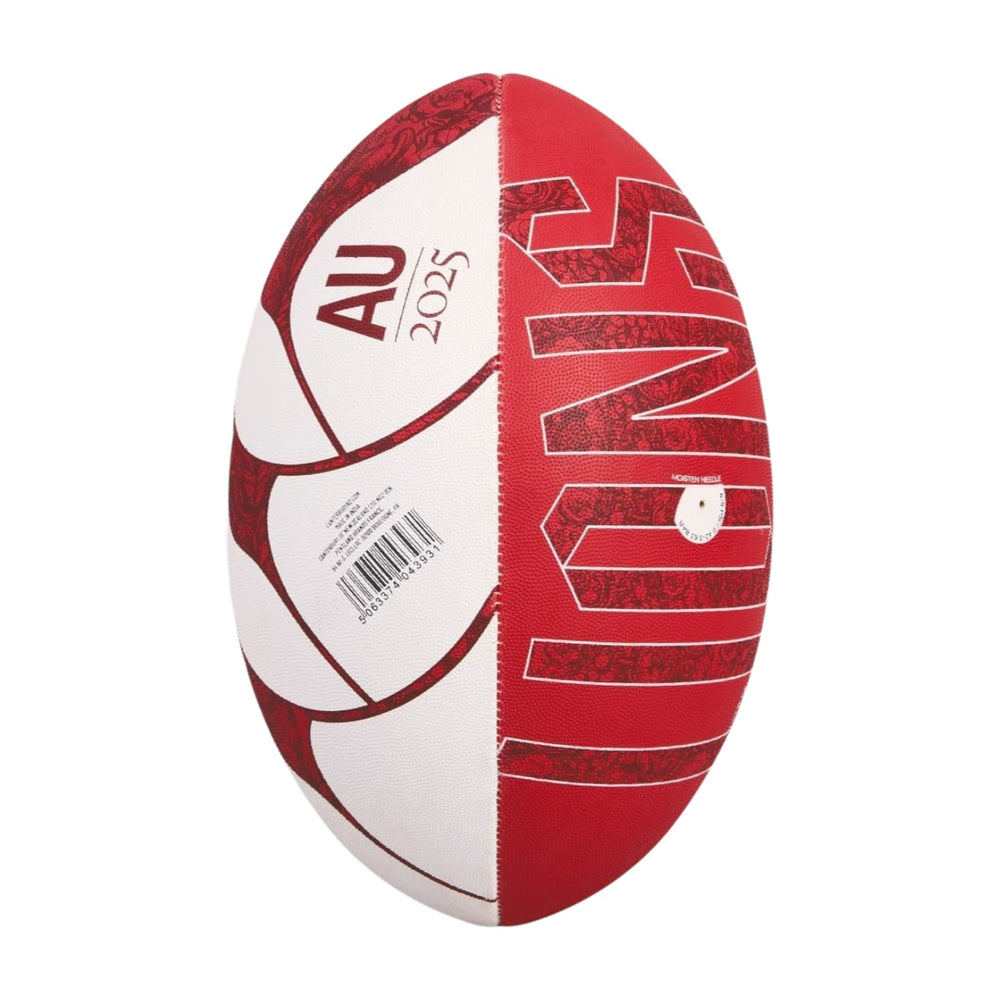 Pallone da rugby British & Irish Lions Thrillseeker bordo rosso e bianco.
