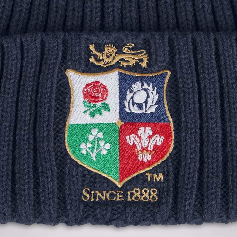 Zuccotto blu classico ufficiale British & Irish Lions con stemma ricamato e scritta "Since 1888".